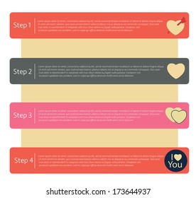 heart vector set 5 info graphic