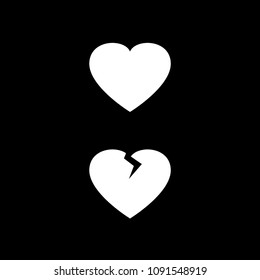 Heart vector sign isolated
