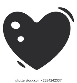 Signo de vector cardíaco aislado en un fondo blanco.