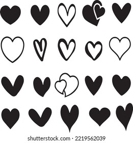 Heart Vector Silhouette Images. It's an EPS File.