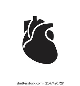 heart vector silhouette for website symbol icon