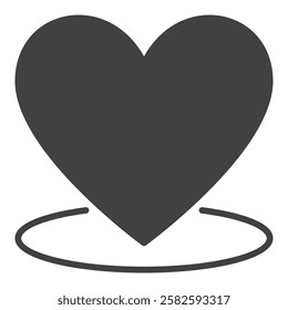 Heart vector symbol icon - love and emotional connection concept sign