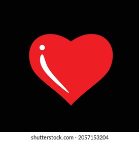 Corazón, símbolo vector, icono, plantilla 