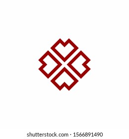 Heart vector symbol logo icon