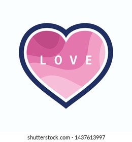 Heart vector symbol. Love logo template