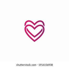 Heart vector symbol. May be used in medical, dating, Valentines Day and wedding design. 