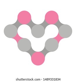 Heart vector symbol. Modern icon design logo element. Heart logo, Love logo
