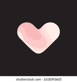 heart vector symbol on black background