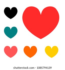 Heart vector symbol on white background.