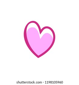 Heart vector symbol. Valentines day ribbon logotype. Abstract line medical health logo icon design.