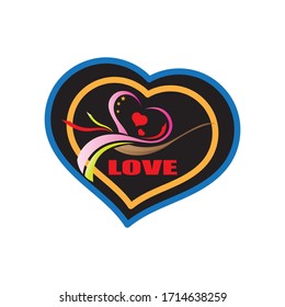 Heart vector symbol. Valentine's day logo. illustration design icon.