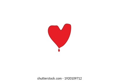 Símbolo vector del corazón. Logotipo del día de San Valentín. 