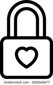 icono de línea delgada del vector del corazón 
