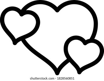 heart vector thin line icon 