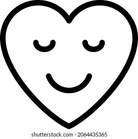 heart vector thin line  icon