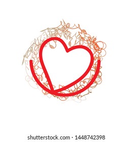 Heart vector and Turkish wire dessert design