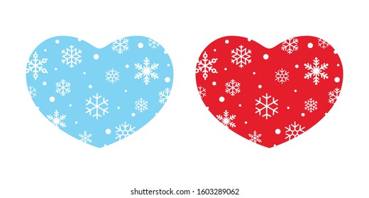 heart vector valentine icon Christmas snowflake logo symbol cartoon character illustration doodle design