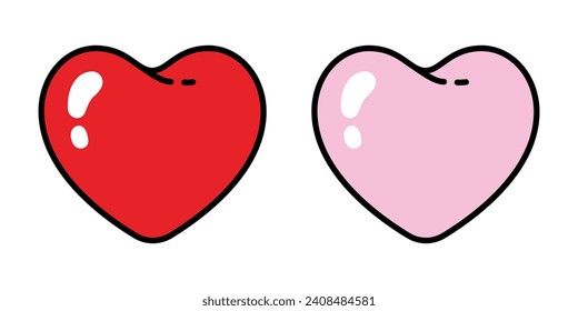 doodle de ilustraciones de caricatura de Hearton valentine