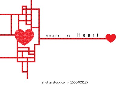 Heart vector for wallpaper or poster design.
