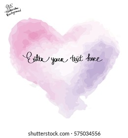 Heart Vector Watercolor Background