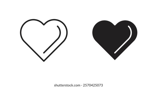 Heart vector web icons set