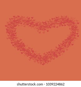 Heart vector which consists of isolated elements. Modern style with beautiful elements in heart vector. Can be used as print, wallpaper, cards, valentine cards, logo, background and etc.