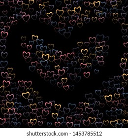 Heart vector which consists of isolated elements. Modern style with beautiful elements in heart vector. Can be used as print, wallpaper, cards, valentine cards, banner, background and etc.