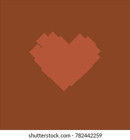 Heart vector which consists of isolated elements. Modern style with ethnic elements in heart vector. Can be used as print, wallpaper, cards, valentine cards, logo, background and etc.