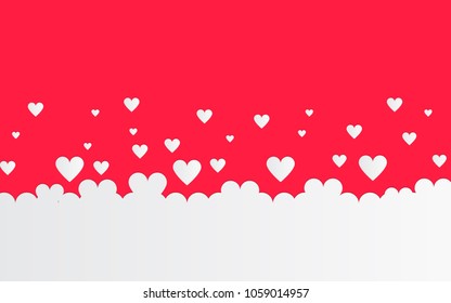 Heart Vectors Pink Background