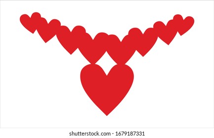 Heart Vectors set red colored heart