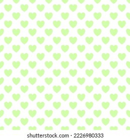 Heart vector.Seamless abstract pastel green hearts.Simple heart background illustration.diagonal heart.White background heart vector.Vector for wrapping paper,wallpaper,postcard, sticker pattern.