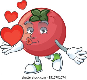 With heart velvet apple fruit for healthy juice