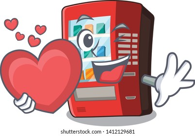 With heart vending machine next to character door