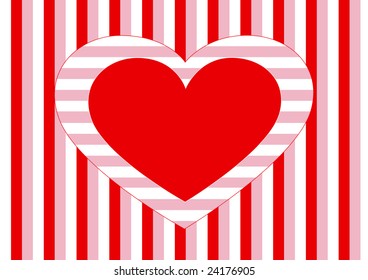 Heart and vertical stripes
