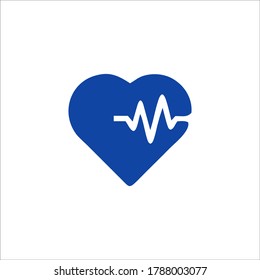 heart vibrations logo. Trembling. Linear icons.