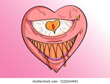 Heart villain Graphic design 