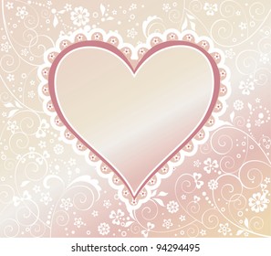 Heart vintage background