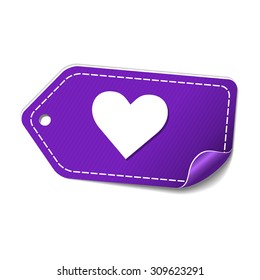 Heart Violet Vector Icon Design