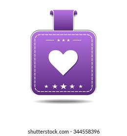 Heart Violet Vector Icon Design