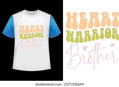 heart warrior brother retro design