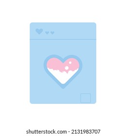 Heart Washing Machine icon Logo design vector template illustration