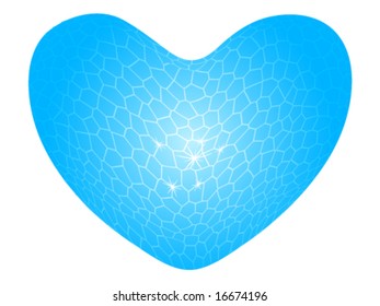 heart with water texture on it