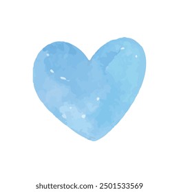 Heart watercolor illustration isolated on white background.