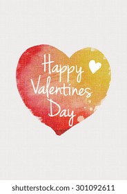 HEART WATERCOLOR VALENTINES DAY