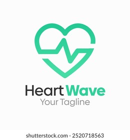 Heart Wave Logo Design Template. Good for Business, Agency, Community and Organization