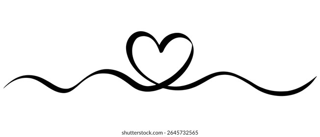 Heart Wave Vector Illustration. Heart Wave 