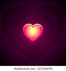 Heart Wave Vector Image