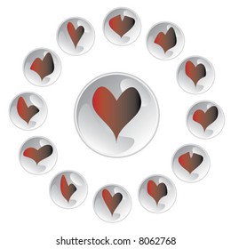 Heart Web Icon Button