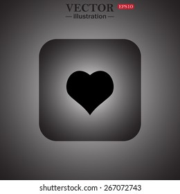 heart, web icon. vector design