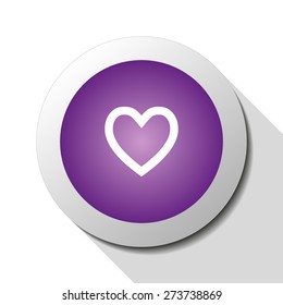 Heart, web icon. Vector design